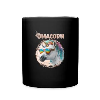 Omacorn Grandma Muttertag Großmutter Oma - Tasse einfarbig - Schwarz - Vorne