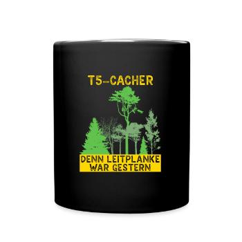 Geocache Geocacher GPS Schatzsuche Geocaching - Tasse einfarbig - Schwarz - Vorne