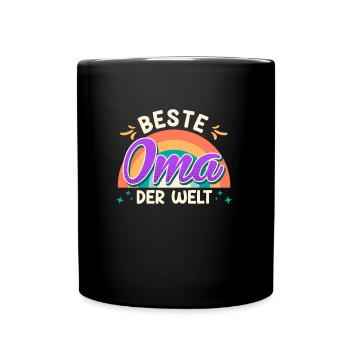 Weltbeste Oma Muttertag Beste Oma Super Grandma - Tasse einfarbig - Schwarz - Vorne