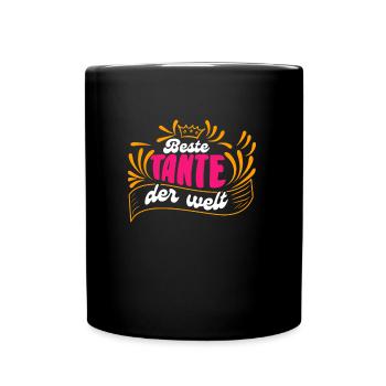 Weltbeste Tante Muttertag Beste Tante Aunties - Tasse einfarbig - Schwarz - Vorne