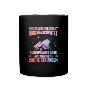 Geocacher Ich hab den Cache gefunden Geocache - Tasse einfarbig - Schwarz - Vorne