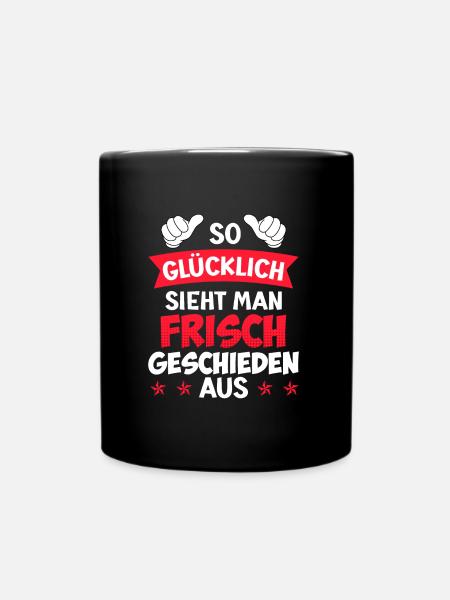 Scheidungsparty frisch geschieden Scheidung - Tasse einfarbig - Schwarz