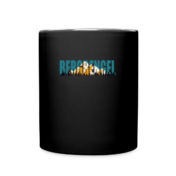 Naturbuschen Bergfan Bergbengel Bergsteiger - Tasse einfarbig - Schwarz - Vorne