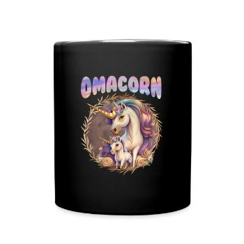 Omacorn Grandma Muttertag Großmutter Oma - Tasse einfarbig - Schwarz - Vorne