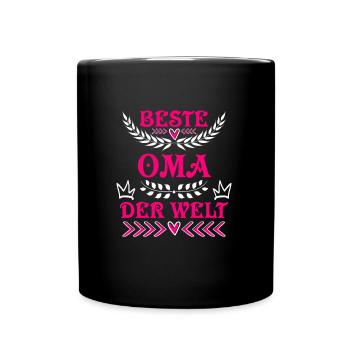 Weltbeste Oma Muttertag Beste Oma Super Grandma - Tasse einfarbig - Schwarz - Vorne