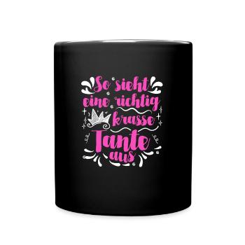Weltbeste Tante Muttertag Beste Tante Aunties - Tasse einfarbig - Schwarz - Vorne
