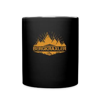 Bergkraxler Bergfan Wanderer Berge - Tasse einfarbig - Schwarz - Vorne