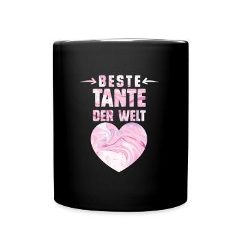 Weltbeste Tante Muttertag Beste Tante Aunties - Tasse einfarbig - Schwarz - Vorne