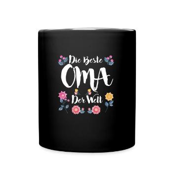 Weltbeste Oma Muttertag coole Oma Granny - Tasse einfarbig - Schwarz - Vorne