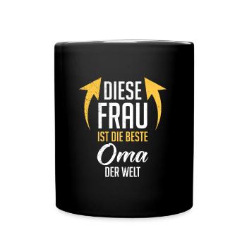 Beste Oma Muttertag weltbeste Oma Großmutter - Tasse einfarbig - Schwarz - Vorne