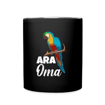 Ara Oma Macaw Grandma Vogelliebhaber Frauen - Tasse einfarbig - Schwarz - Vorne