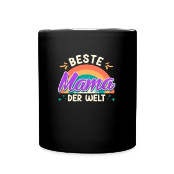 Coole Mama Muttertag weltbeste Mama Mothersday - Tasse einfarbig - Schwarz - Vorne
