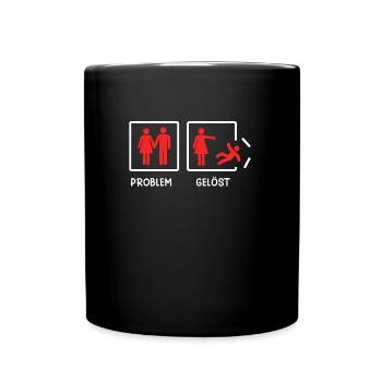Problem Gelöst Scheidungsparty Scheidung - Tasse einfarbig - Schwarz - Vorne