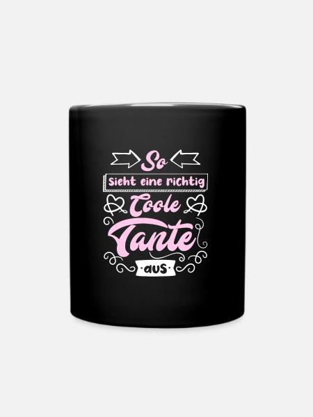 Coole Tante Beste Tanten cool Aunties - Tasse einfarbig - Schwarz