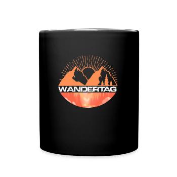 Wandertage Bergfan Wandern Hiking - Tasse einfarbig - Schwarz - Vorne