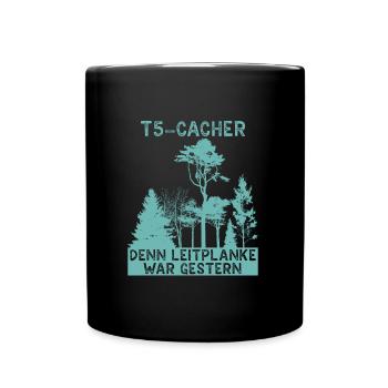 Geocache Geocacher GPS Schatzsuche Geocaching - Tasse einfarbig - Schwarz - Vorne