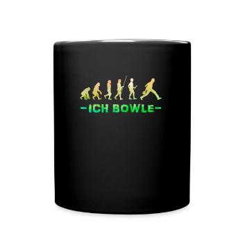 Evolution Bowling Shirt Ich Bowle Bowlingspieler - Tasse einfarbig - Schwarz - Vorne