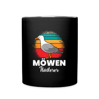 Möwen Flüsterer Vogelliebhaber Möwen Shirt - Tasse einfarbig - Schwarz - Vorne