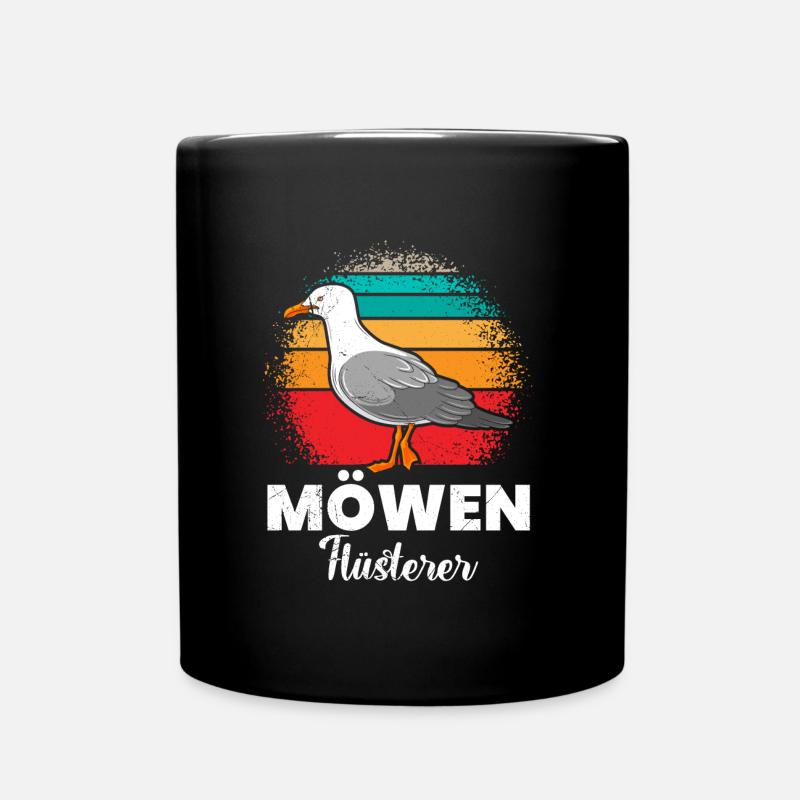 Möwen Flüsterer Vogelliebhaber Möwen Shirt - Tasse einfarbig - Schwarz