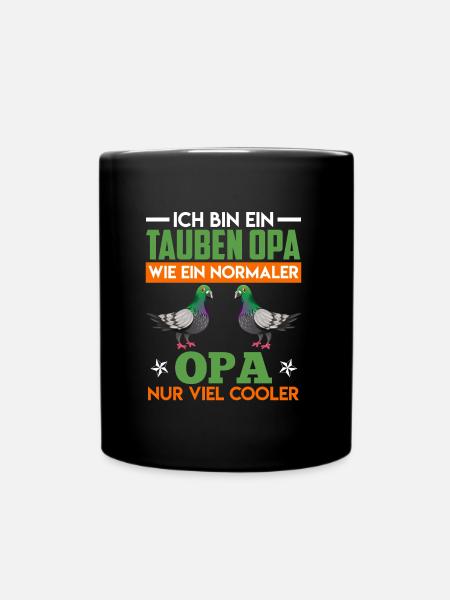 Tauben Opa Taubenhalter Tauben Fan Männer - Tasse einfarbig - Schwarz