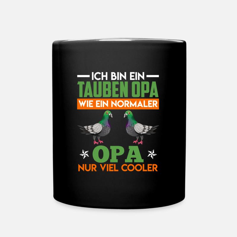 Tauben Opa Taubenhalter Tauben Fan Männer - Tasse einfarbig - Schwarz