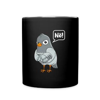 Taubenliebhaber Nö! Taubenfreunde Tauben Shirts - Tasse einfarbig - Schwarz - Vorne