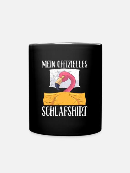 Flamingo Dame Mein offizielles Schlafshirt Frauen - Tasse einfarbig - Schwarz