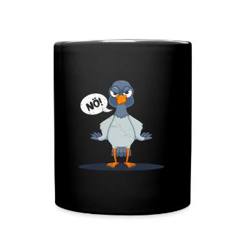 Taubenliebhaber Nö! Taubenfreunde Tauben Shirts - Tasse einfarbig - Schwarz - Vorne