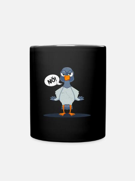 Taubenliebhaber Nö! Taubenfreunde Tauben Shirts - Tasse einfarbig - Schwarz