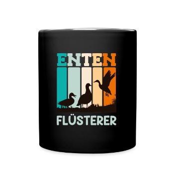 Enten Flüsterer Entenhalter Entenliebhaber - Tasse einfarbig - Schwarz - Vorne