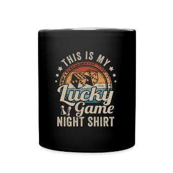 Game Night Lucky Board Game Shirt - Full Colour Mug - black - Front