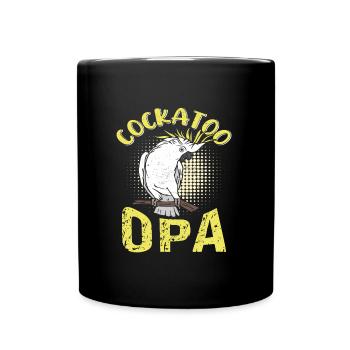 Cockatoo Grandpa Vogelliebhaber Kakadus Männer - Tasse einfarbig - Schwarz - Vorne