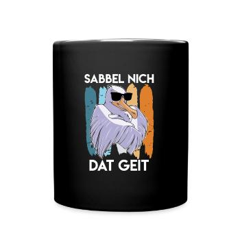 Möwe cool Sabbel nich Dat Geit Möwen Vogelfreund - Tasse einfarbig - Schwarz - Vorne