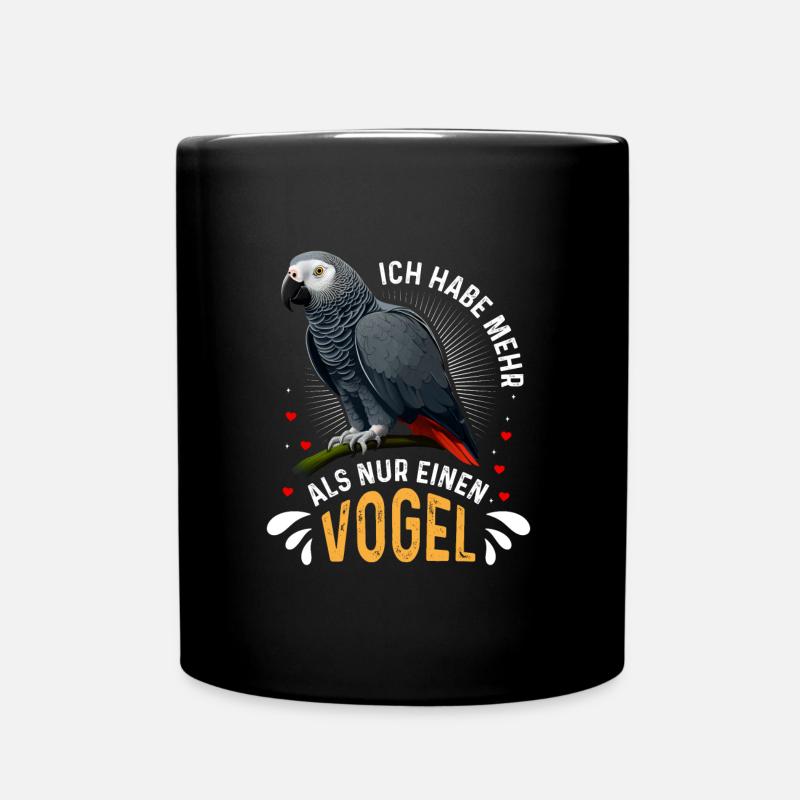 Grau Papagei Bei mir piept´s African Grey - Tasse einfarbig - Schwarz