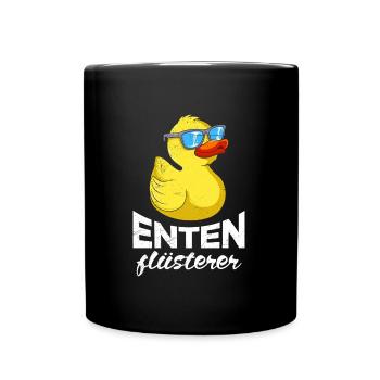Enten Flüsterer Entenliebhaber Entchen Ente - Tasse einfarbig - Schwarz - Vorne