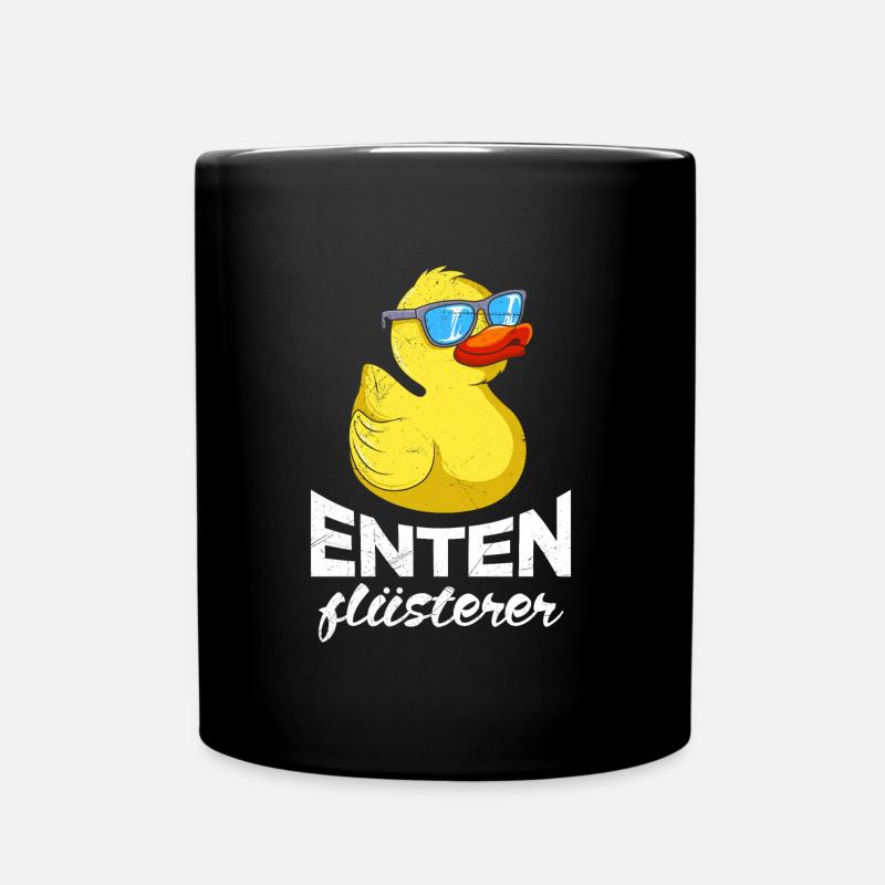 Enten Flüsterer Entenliebhaber Entchen Ente - Tasse einfarbig - Schwarz