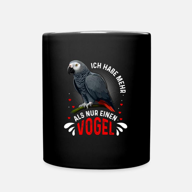 Grau Papagei Bei mir piept´s African Grey - Tasse einfarbig - Schwarz