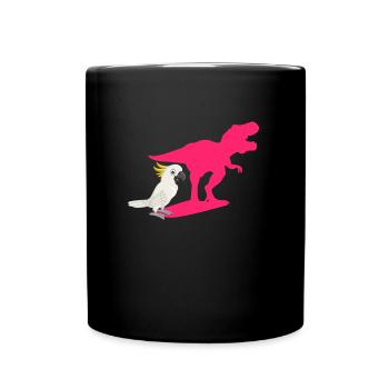 Cockatoo Dinosaur Cockatoo Parrot Holder - Full Colour Mug - black - Front