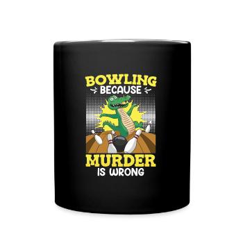 Bowling parce que le meurtre est faux Bowlingspieler - Mug uni - noir - Devant