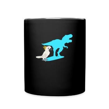 Cockatoo Dinosaur Cockatoo Parrot Holder - Full Colour Mug - black - Front