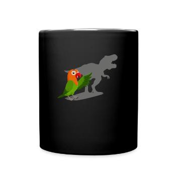 Oiseau d’amour Dinosaure Inséparables Amoureux des oiseaux - Mug uni - noir - Devant