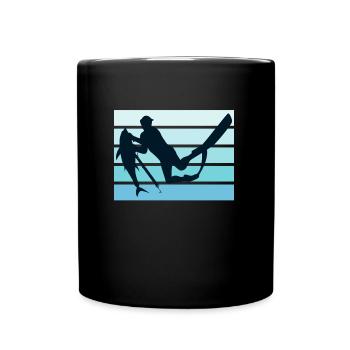 Spearfishing Dive Fischjagd Speerfischer - Tasse einfarbig - Schwarz - Vorne