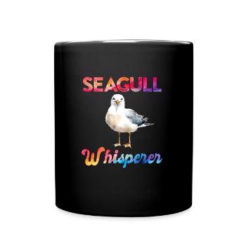 Mouettes, Chuchoteurs d’oiseaux, Amateurs d’oiseaux, Oiseaux marins, Mouettes - Mug uni - noir - Devant