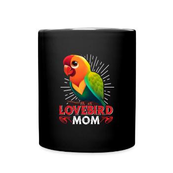 Lovebird Mom Bird Lovers Women - Full Colour Mug - black - Front