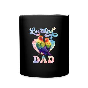 Love Birds Lovebird Dad Bird Friend Men - Full Colour Mug - black - Front