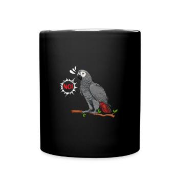 Grey parrot NO! African Grey Bird Lovers - Full Colour Mug - black - Front