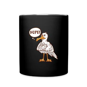 Mouettes NOPE! Chemise basse allemande pour les amoureux des oiseaux - Mug uni - noir - Devant