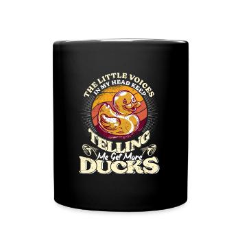 Duck Lover Get More Ducks Duck Keeper - Full Colour Mug - black - Front
