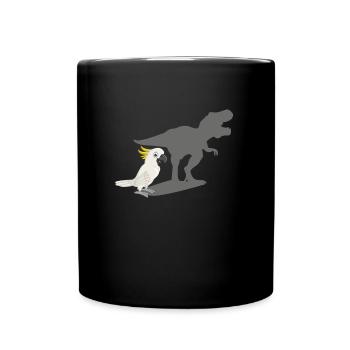 Cockatoo Dinosaur Cockatoo Parrot Holder - Full Colour Mug - black - Front