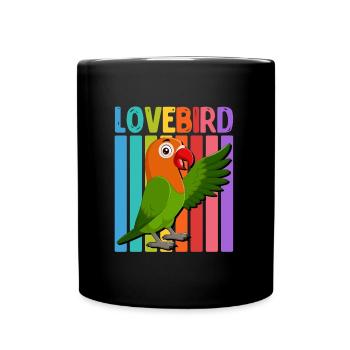 Inséparables Perroquets Amis Oiseaux Amis Oiseaux - Mug uni - noir - Devant